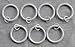 Urbanest Solid Metal Window Drapery Curtain Panel Ring with Eyelet, 1.5