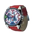 Locman Italy Cavallo Pazzo Men's Gray MOP Red Leather Strap Watch