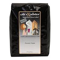 Cafe Excellence Coconut Cream Pie, Flavored Whole Bean Coffee, 2-Pound Package
