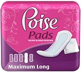 Poise MAXIMUM LONG Pads, Full case of 168 (217-0793)