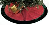 2 Victorian Inspirations Red Plaid with Green Trim Christmas Tree Skirts 58 