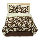 Review Shandong Wonder  / Casual Home Green/Brown Floral Bed in a Bag - Twin