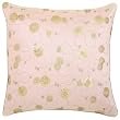 Decorative Handmade Cushion Cover / Pillow Sham With Floral Swirl Designs - Beige