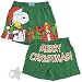 Snoopy Green Merry Christmas Boxer Shorts for Men