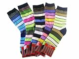Yelete Girls Fashion Striped Assorted Socks 3pairs - Striped 3pc Socks