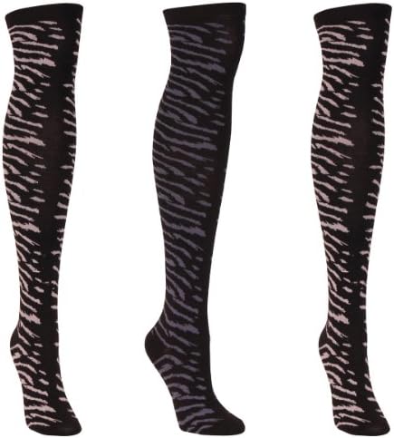 Women's Fun and Colorful Over The Knee Socks 3-Pack - Stripe 2