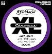 D'Addario XL Chromes Jazz Light Electric Guitar Strings ECG24 Flatwound