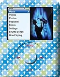 Blue Flower Pattern Design Apple iPod nano 3G (3rd Generation) 4GB/ 8GB Hard Case iJacket - Shock Absorbent Hard Protective Faceplate Cover + FREE Belt Clip Holster + FREE Lanyard + FREE Screen Protector