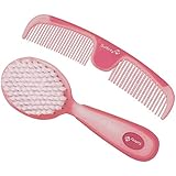 Safety 1st Easy Grip Brush and Comb, Raspberry