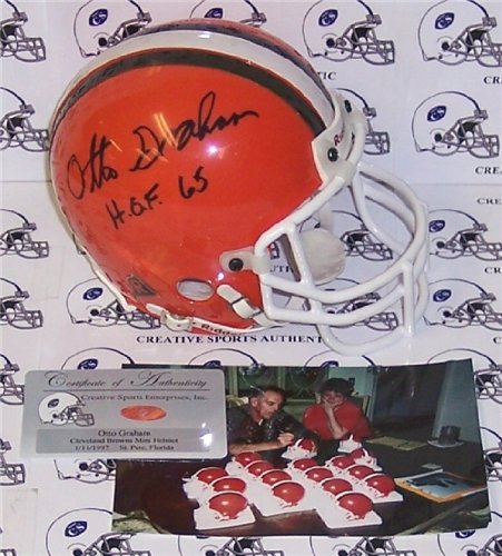 Otto Graham Autographed/Hand Signed Cleveland Browns Throwback Mini Helmet