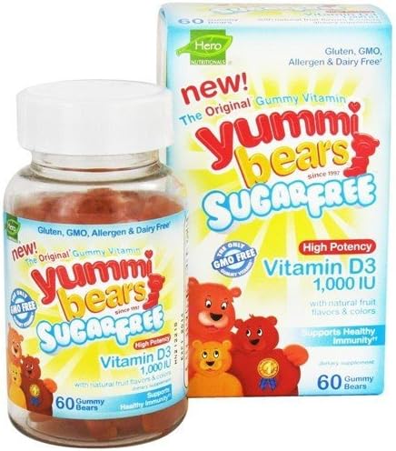 Yummi Bears Vitamin D3 Sugar Free 60 count(pack of 2)