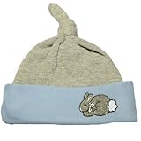 Light Blue and Gray Bunny Knotted Hat