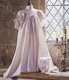 Little Darlings baby girl traditional heirloom pearl christening gown with hat in ivory - 9/12 month