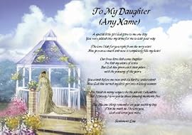 Wedding Day (To My Daughter) Personalised Poem Gift Print