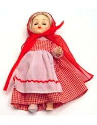 Single Detail Page Misc: Vintage Made in Hong Kong Little Red Riding Hood Soft Vinyl Doll 7" Tall