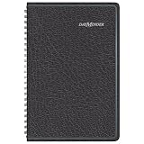 Weekly Appointment Book, Hourly Appointments, Nonrefillable, 4-7/8 x 8, Black