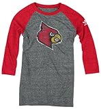 Louisville Cardinals adidas Originals Women's Vintage Mascot 3/4 Sleeve Tri-Blend T-Shirt