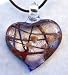 Murano Art Glass Pendant Lampwork Necklace Heart Y02