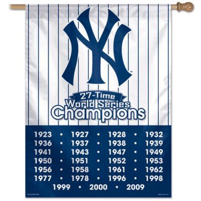 Wincraft New York Yankees 27-Time World Series Champions Vertical Flag