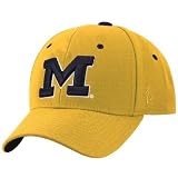 Zephyr Michigan Wolverines Maize Fitted Hat w/Navy M