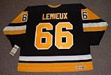 MARIO LEMIEUX Pittsburgh Penguins 1992 CCM Vintage Throwback Away NHL Hockey Jersey