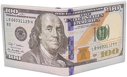 SuperMagic New Fashion US Dollar Leather Men Purse $100 Bill Money Bifold Wallet