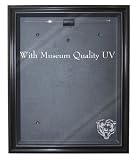 NFL Chicago Bears Cabinet Style Jersey Display - Black with Museum Quality UV Upgrade