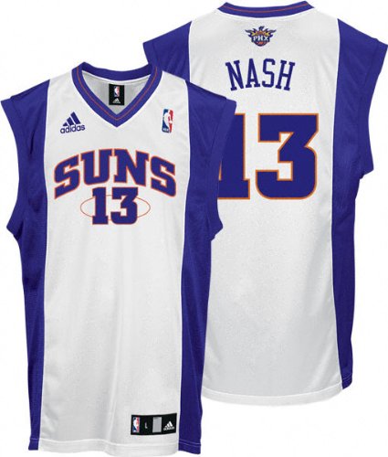adidas Phoenix Suns #13 Steve Nash White Replica Basketball Jersey (XX-Large)