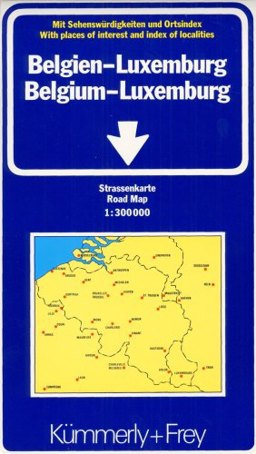 Belgium and Luxembourg: Indexed (International Road Map) (German Edition)