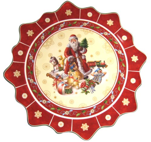 Villeroy & Boch Toy's Fantasy 16 1/2-Inch Large Pastry Plate, Santa Claus