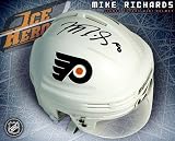 Mike Richards Philadelphia Flyers Autographed White Mini Helmet - Autographed NHL Helmets and Masks