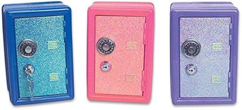 7" GLITTER LOCKER SAFE BANK, Case of 12