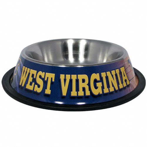West Virginia Mountaineers Stainless Steel Dog Bowl Picture