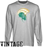 NCAA Norfolk State Spartans Ash Distressed Logo Vintage Long Sleeve T-shirt