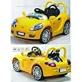 Andrew James Ride on Electric Battery Sports Car in Yellow with Parental Remote Control