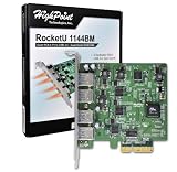 HighPoint Second Generation Quad USB 3.0 Port PCI-Express 2.0 x 4 HBA for Mac Pro RocketU 1144BM