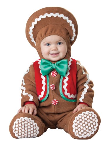 InCharacter Costumes Baby's Sweet Gingerbaby Costume, Brown/Red/Green, Medium