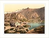 Grimselstrasse the hospice Bernese Oberland Switzerland, c. 1890s, (L) Library Image