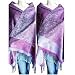 Jacquard Pashmina Paisley Shawl Purple&LtBlue#AP