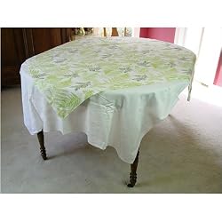 Fern Print 52 inch Topper, 100% cotton