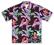 Paradise Found Jungle Bird Black Tom Selleck Magnum PI Tropical Hawaiian Aloha Shirt