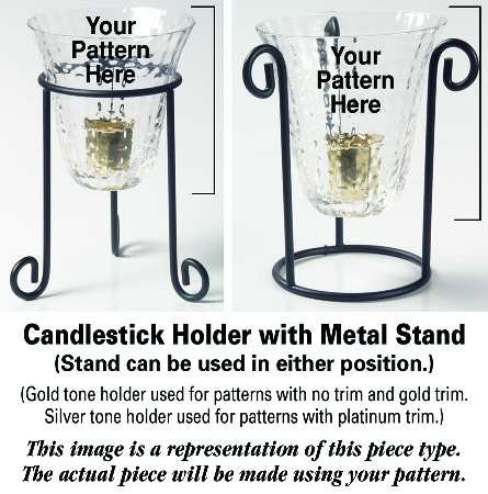 Best Cheap Cris d'Arques - Durand Domino/Signature Black Candlestick w/Metal Stand HC