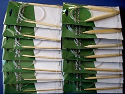 17" Circular Bamboo Knitting Needles Set 14 Assorted Sizes