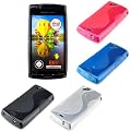 4in1 Set: 4x CUSTODIA IN TPU per Sony Ericsson Xperia Arc / Arc S Fantasia linea S (Trasparente, Nero, Blu, Rosa) - Custodia di design alla moda in morbido TPU d'alta qualit� dellakwmobile