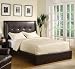 Button-tufted Bi-cast Espresso Leather Queen Bed