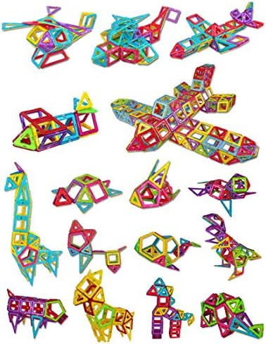 KEEDI Magnetic Building Block Tiles Toy 77 Pieces Starter Inspire Kit, Preschool creative 3D Educational Game Construction Stacking Skill sets