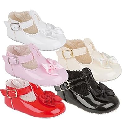 black patent pram shoes