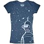 Futurama Bender Stars Juniors Girly T-Shirt