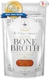 Pure Bone Broth (No Sodium, No Vegetables) Organic, Grassfed (Delicious Beef/Chicken/Turkey Blend) Frozen 32oz Bags, 8 Count (30 day supply/1 cup per day) Soup Broth Not Powder, Slow Simmered