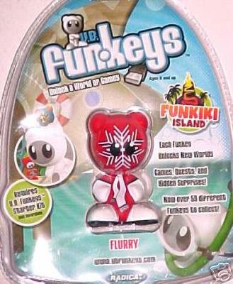 Childrens Toyshop  Third Party New : U.B. Funkeys Funkiki Island Flurry Red & White